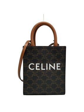Celine Handbag Mini Vertical Cover Dark Brown Leather